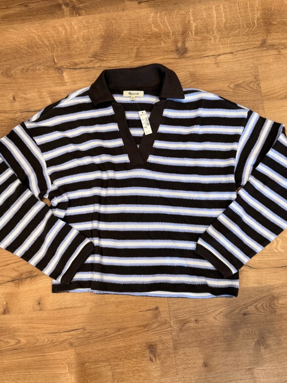 Madewell Relaxed Polo Shirt in Stripe - Picture 4 of 5